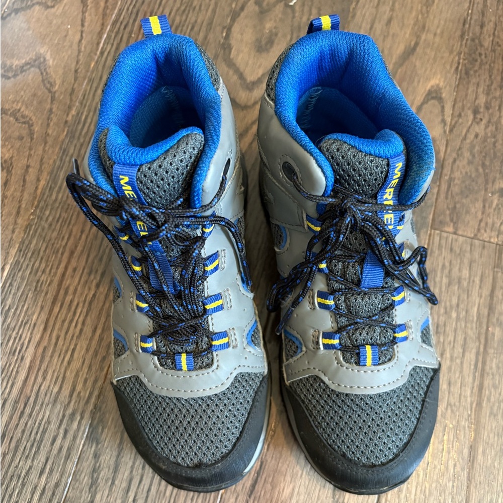 Merrell Kids Gray and Blue Hiking Shoes